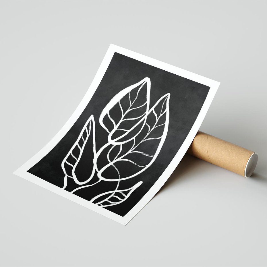 Plakat bez ramy 21x30 - Lustrzane Odbicie - mroczna sztuka, minimalizm