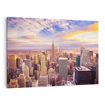 Obraz na płótnie 120x80 - Amerykański duch: Miasto na horyzoncie - USA, Ameryka