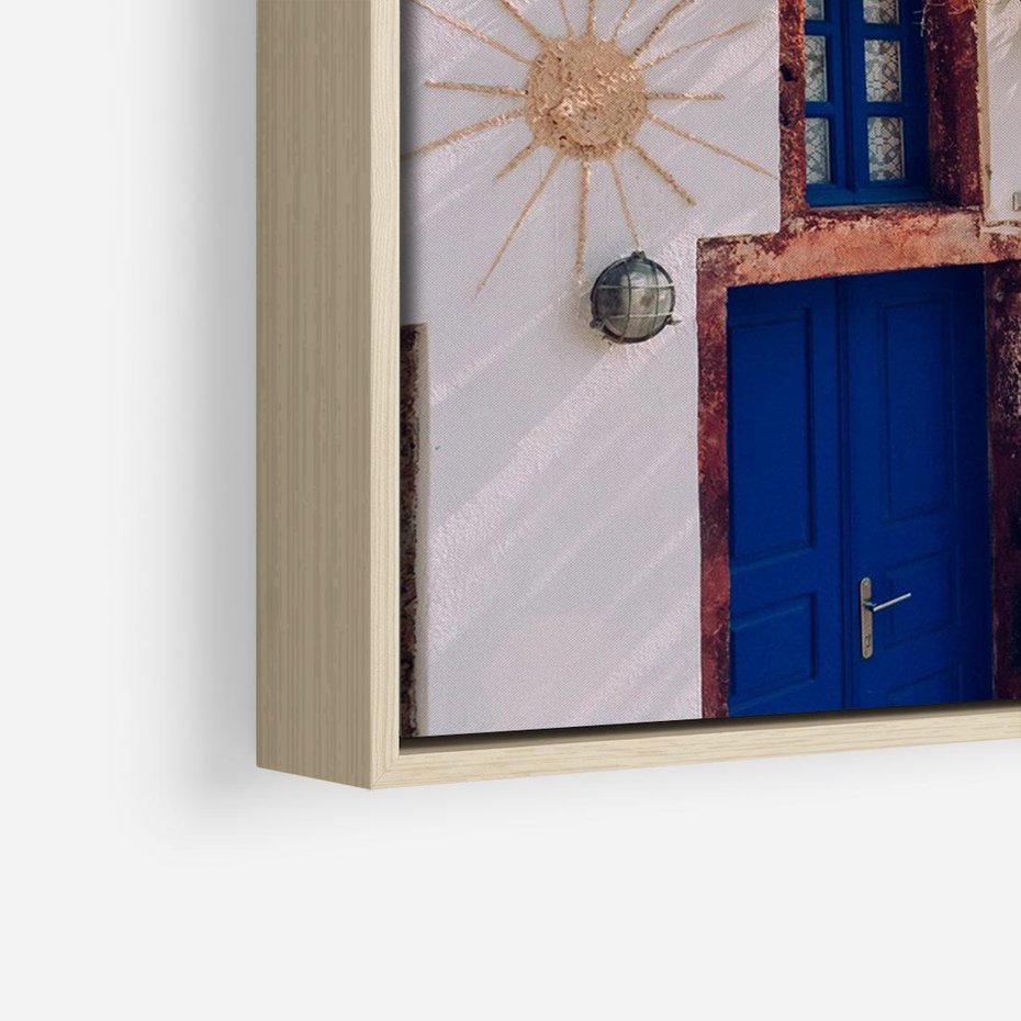 Obraz w ramie 100x70 - Urok Greckiej Wyspy - Santorini, Grecja - rama drewno