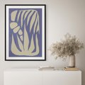 Plakat w ramie 50x70 - Kształty Niewidzialnych Granic - abstrakcyjna sztuka, skandynawski styl - rama czarna