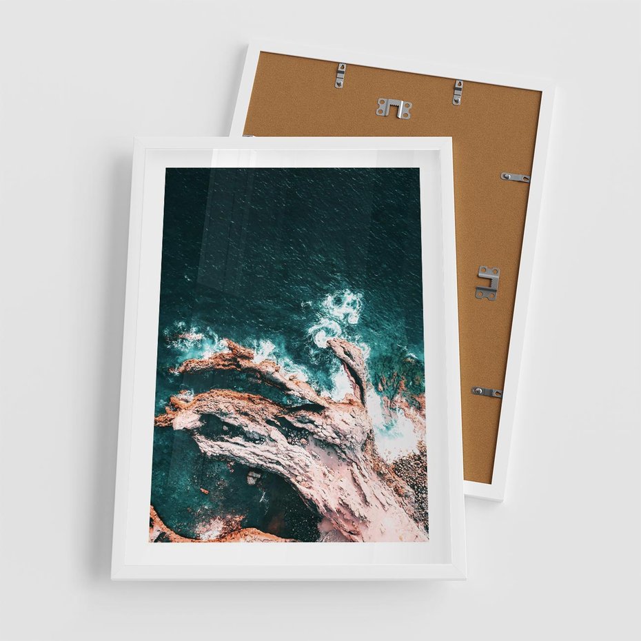 Plakat w ramie 50x70 - Morze w Perspektywie - morze, ocean - rama biała