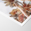 Plakat bez ramy 30x40 - Plażowa Idylla z Palmami - palmy, rajska plaża