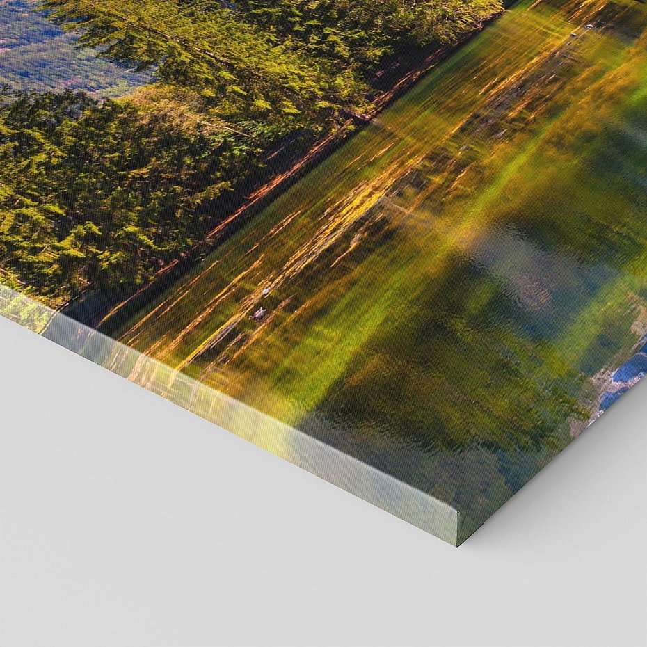 Obraz na płótnie 140x70 - Górskie piękno - góry, jezioro