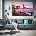 Obraz na płótnie 100x70 - Golden Gate most USA - Golden Gate, most