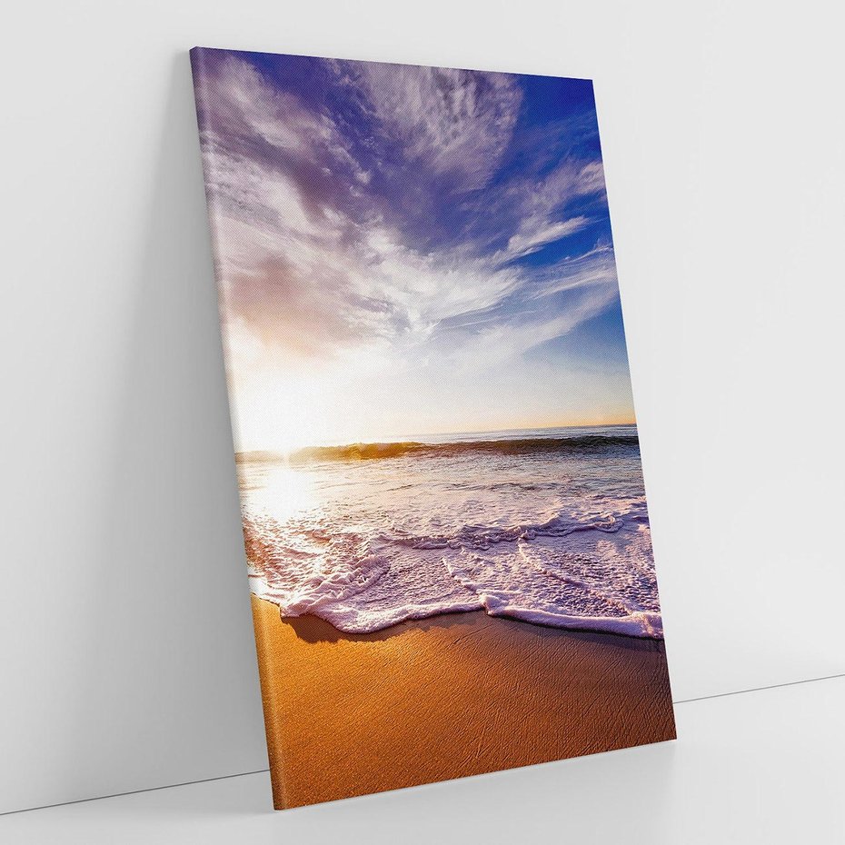 Obraz na płótnie 80x120 - Fale nad morzem - morze, plaża