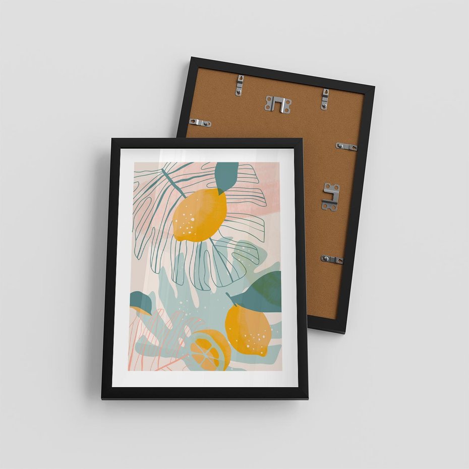 Plakat w ramie 30x40 - Świeżość Natury - plakat, nowoczesna grafika - rama czarna