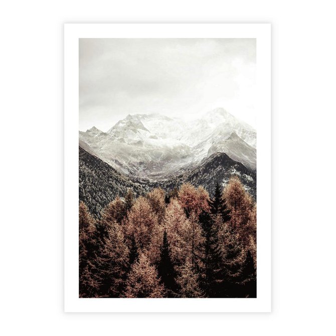 Plakat bez ramy 21x30 - Jesienna Przyroda - góry, jesień