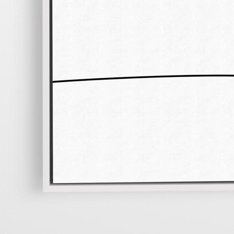 Obraz w ramie 100x70 - Linie Wewnętrznej Refleksji - line art, szkic - rama biała