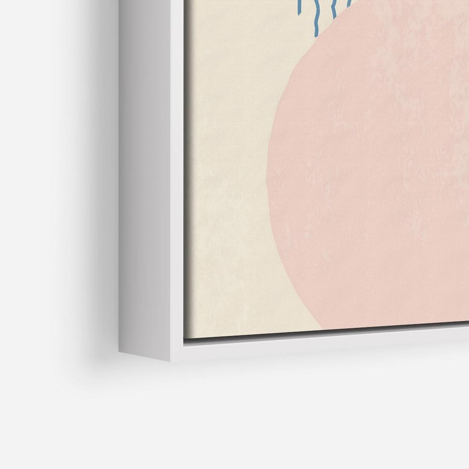 Obraz w ramie 80x80 - Migotliwe Wzory - geometryczne kształty, koła - rama biała