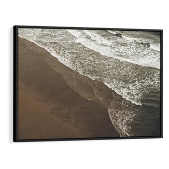 Obraz w ramie 70x50 - Spokój nad plażą - plaża, morze - rama czarna