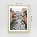 Plakat w ramie 40x50 - Wenecja na Twojej Ścianie - wenecja, kanały - rama drewno