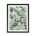 Plakat w ramie 50x70 - Liście w Jasnych Odcieniach Zielonego - liście, jasna zieleń fotografia - rama czarna