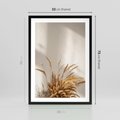 Plakat w ramie 50x70 - Natura i Elegancja: Obraz Boho - trawy, boho - rama czarna
