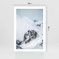 Plakat bez ramy 50x70 - Górski Majestat - górskie szczyty pod śniegiem, górski krajobraz