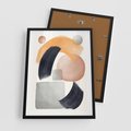 Plakat w ramie 50x70 - Graficzna Kreatywność - abstrakcyjna grafika, plamy - rama czarna