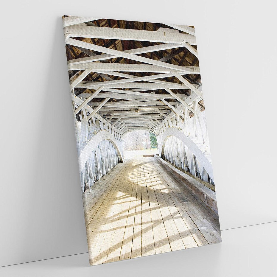 Obraz na płótnie 80x120 - Klimatyczny most w Ameryce - stary most, Ameryka