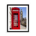 Plakat w ramie 40x50 - Ikoniczna budka telefoniczna w Londynie - budka, telefoniczna - rama czarna