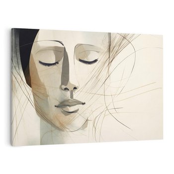 Obraz na płótnie 120x80 - Tylko Zamknij Oczy - twarz kobiety, zamknięte oczy