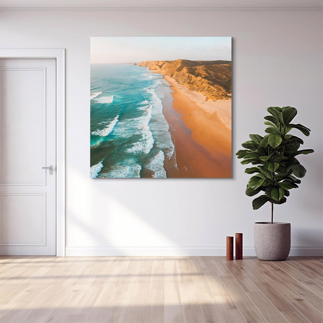 Obraz na płótnie 50x50 - Z Lotu Ptaka - fotografia, plaża