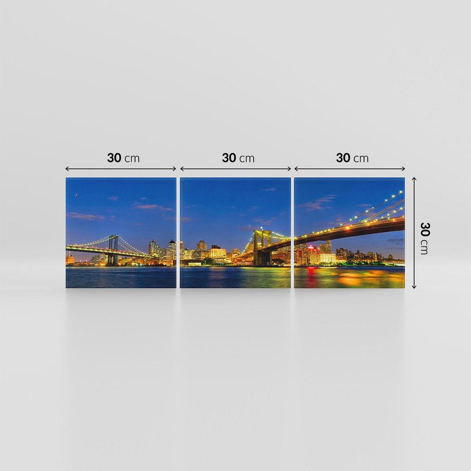 Obraz na płótnie 90x30 - Symbol Manhattanu - most, Nowy Jork