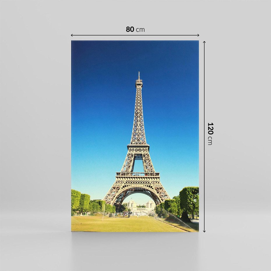 Obraz na płótnie 80x120 - Ikoniczny symbol miasta - wieża, Eiffla