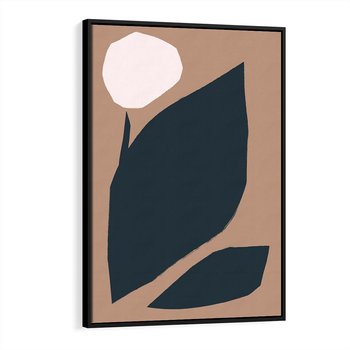 Obraz w ramie 50x70 - Rozkwitająca Wolność Boho - abstrakcyjny obraz, plakat - rama czarna