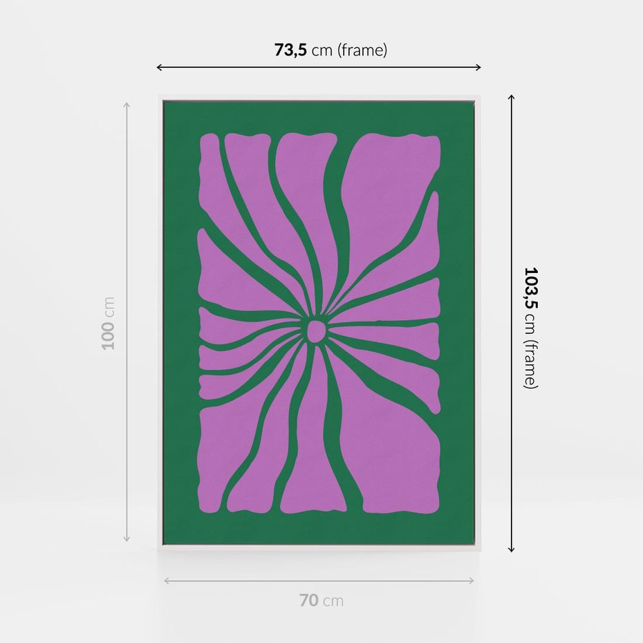 Obraz w ramie 70x100 - Bezczasowe Impresje - abstrakcyjny plakat, boho styl - rama biała