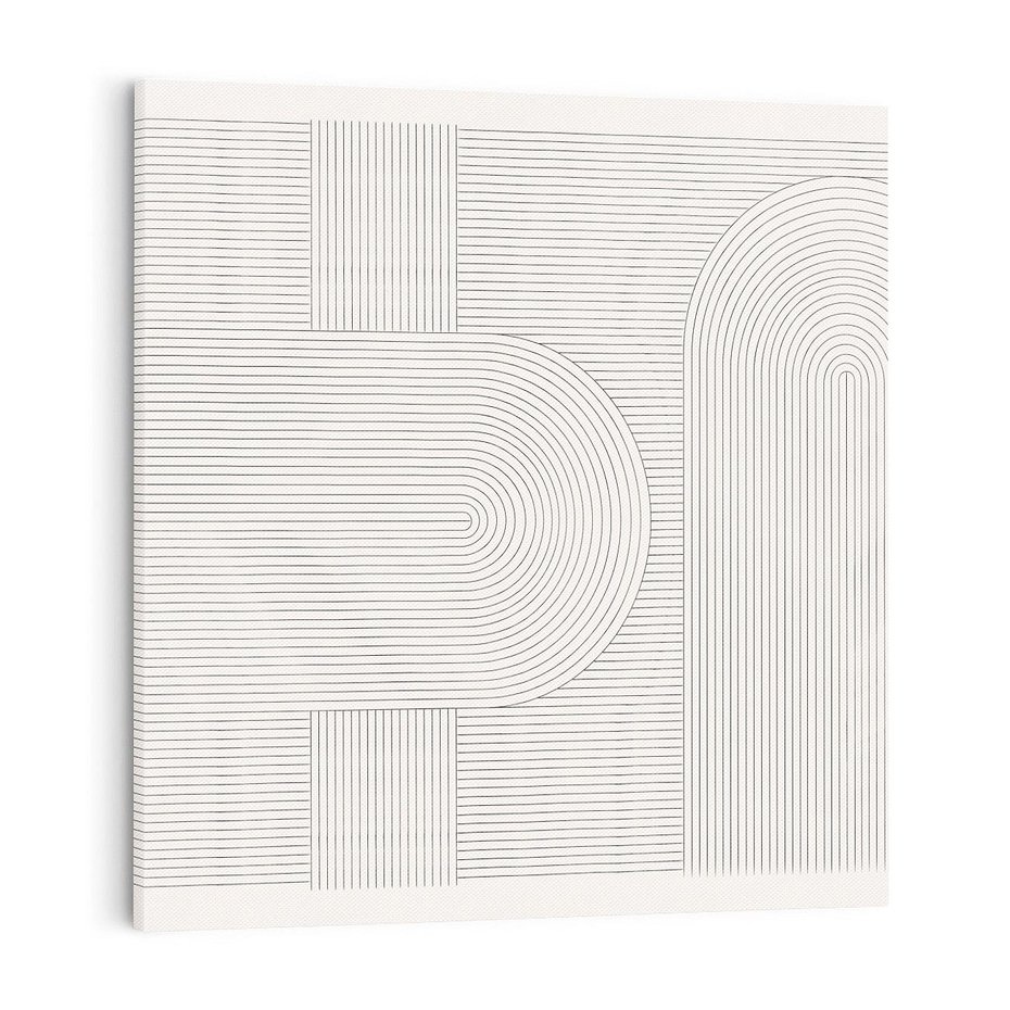 Obraz na płótnie 40x40 - Geometryczna Elegancja Mid Century - mid century, minimalizm
