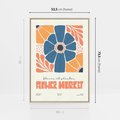 Obraz w ramie 50x70 - Rozbijające Widoki - kwiaty, nowoczesny plakat - rama drewno
