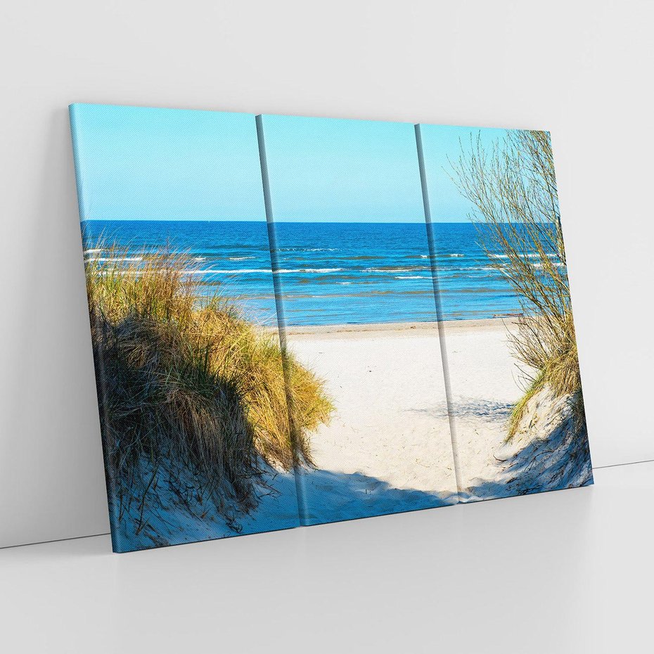 Obraz na płótnie 120x80 - Spokój nad brzegiem morza - plaża, morze