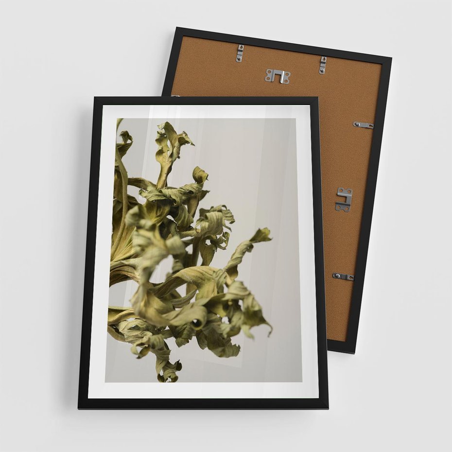 Plakat w ramie 50x70 - Odejście pory deszczowej - suche, trawy - rama czarna