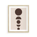 Plakat w ramie 30x40 - Migocące Granice - mid century styl, nowoczesna grafika - rama drewno