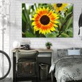 Obraz na płótnie 100x70 - Kwiatowa harmonia natury - słonecznik, kwiaty