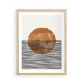 Plakat w ramie 50x70 - Okrąg Mocy - boho obraz, geometria - rama drewno