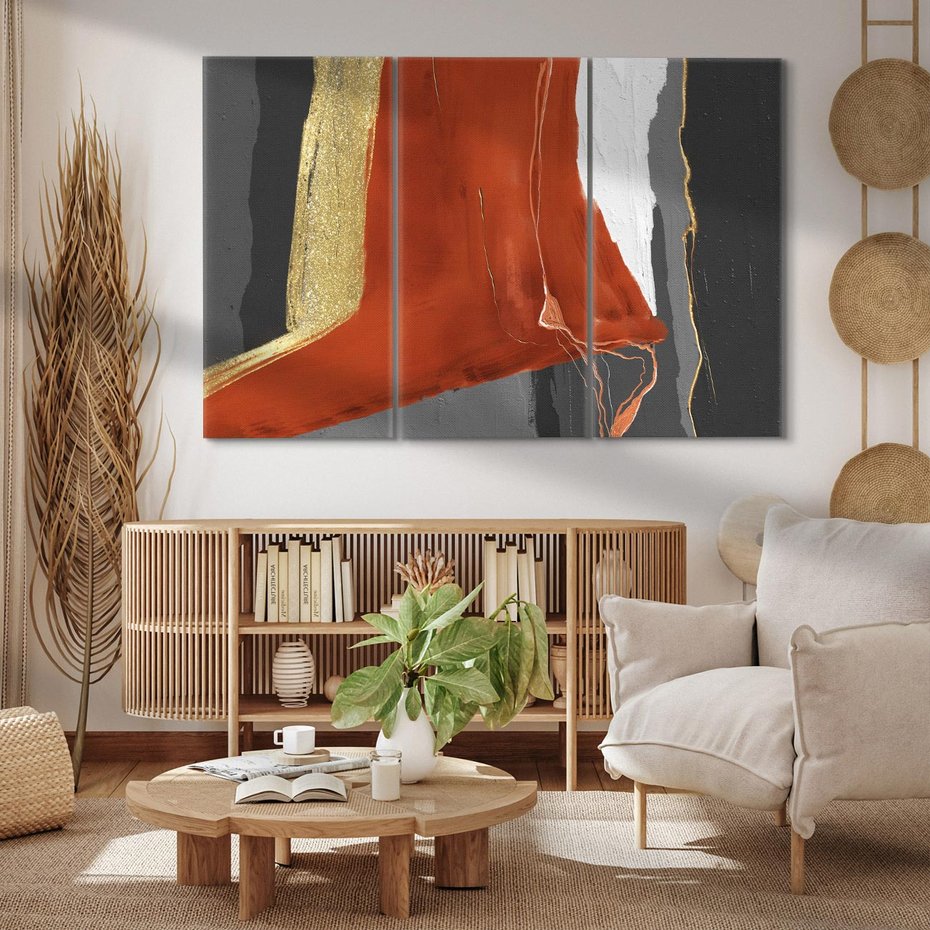 Obraz na płótnie 120x80 - Abstrakcyjna impresja - abstrakcja, nowoczesny