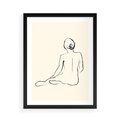 Plakat w ramie 50x70 - Akt w Minimalizmie - kobieta akt, minimalizm - rama czarna