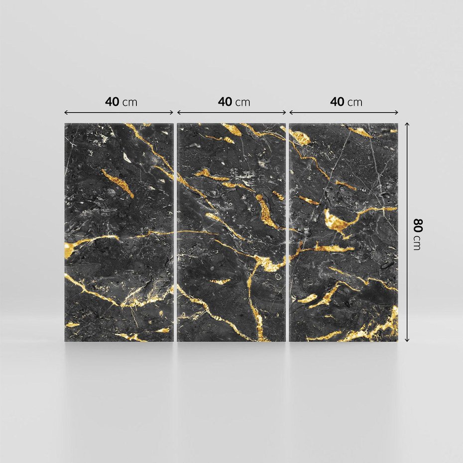 Obraz na płótnie 120x80 - Egzotyczny Blask - marmur, złoto