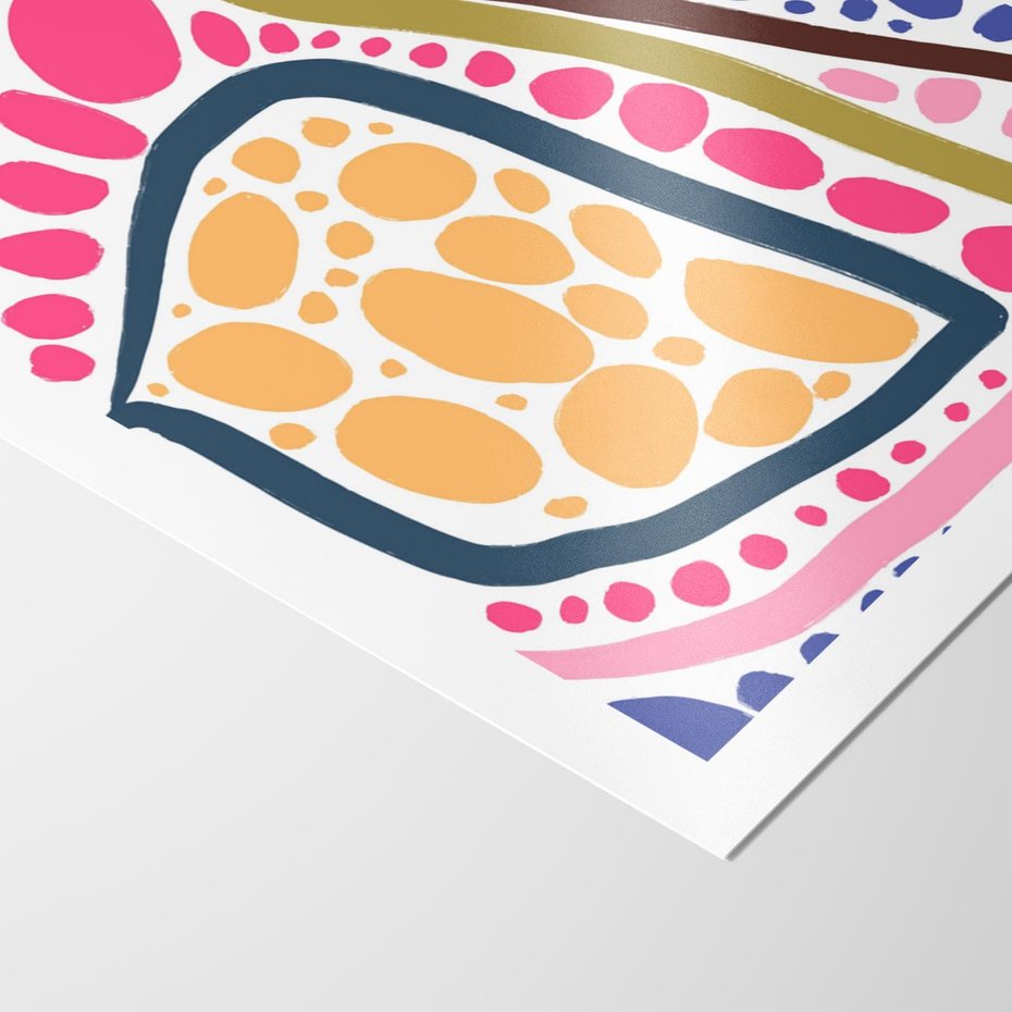 Plakat bez ramy 40x50 - Migocące Tęczowe Widzenia - kolorowe wzory, tęczowe żywe kolory