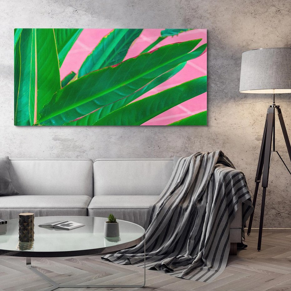 Obraz na płótnie 120x60 - Odezwij się do przeszłości - liście, retro