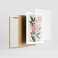 Plakat w ramie 30x40 - Kwiatowe Nastroje - kwiat, sztuka nowoczesna - rama drewno