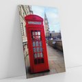 Obraz na płótnie 50x70 - Londyńska budka telefoniczna - budka, telefoniczna