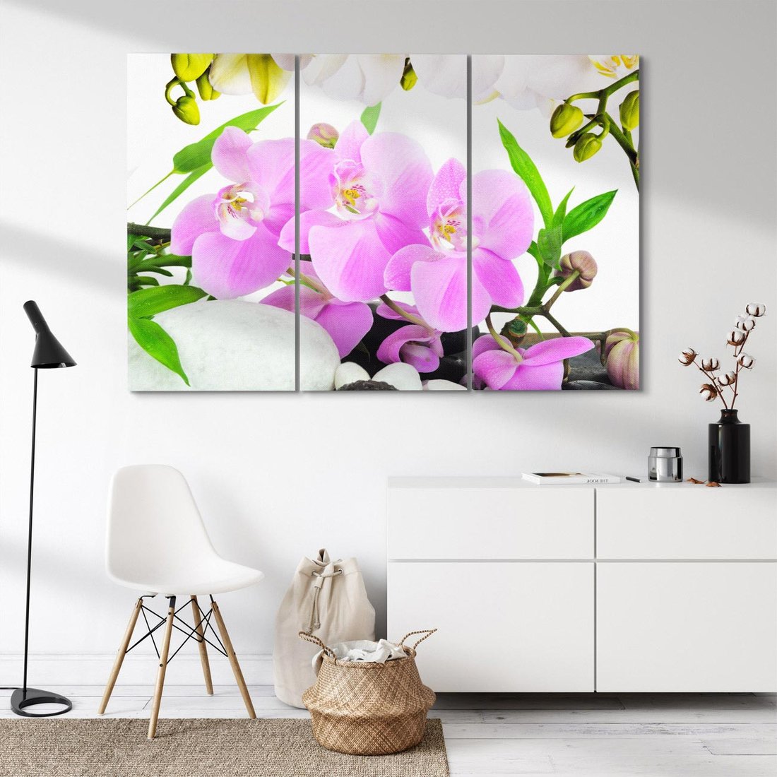 Obraz na płótnie 120x80 - Orchidea w SPA - spa, orchidea