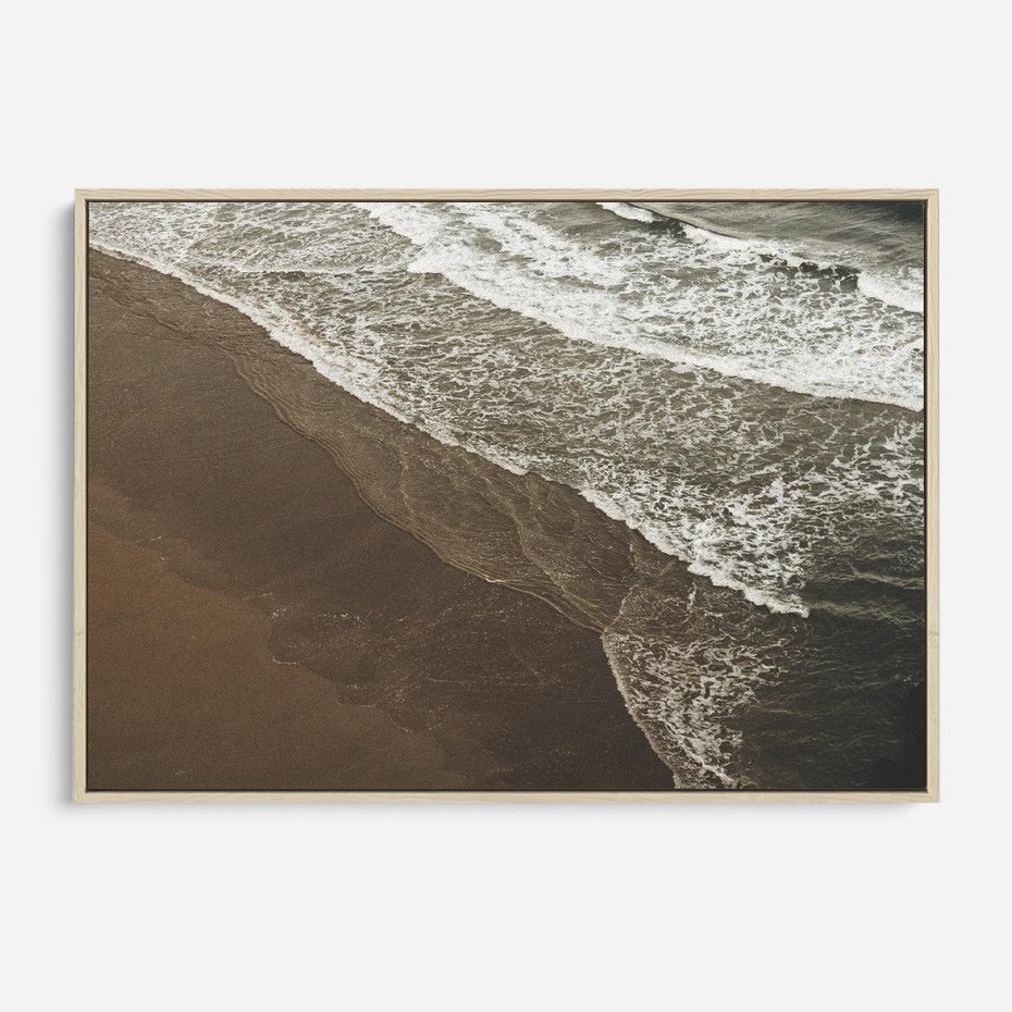 Obraz w ramie 70x50 - Spokój nad plażą - plaża, morze - rama drewno