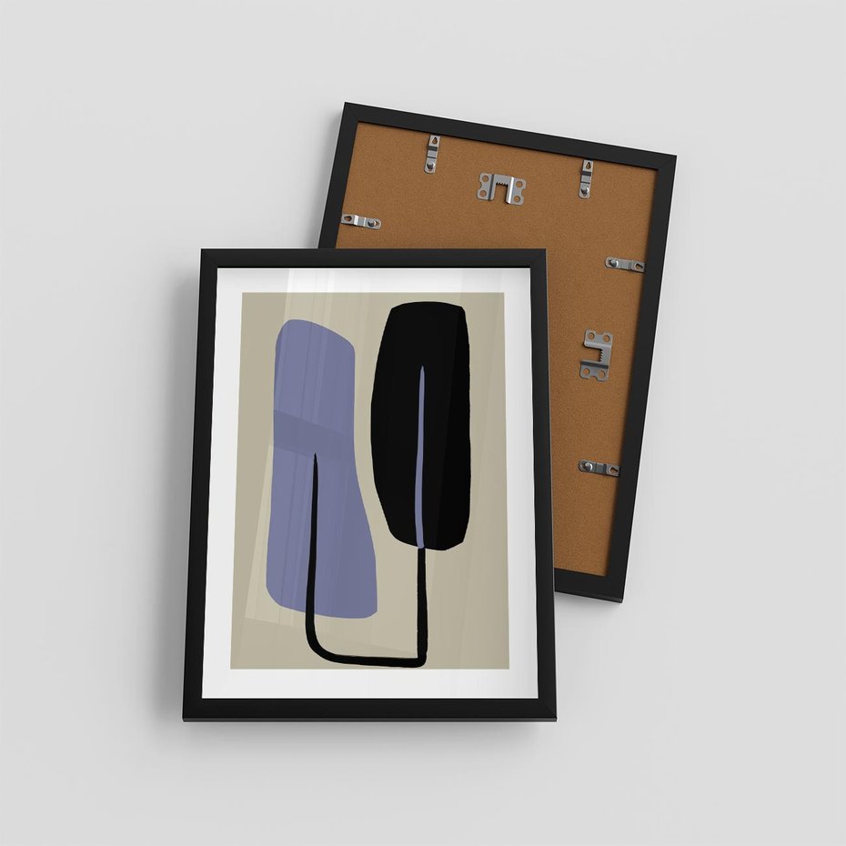 Plakat w ramie 30x40 - Harmonia Nowych Anomalii - minimalizm, boho plakat - rama czarna