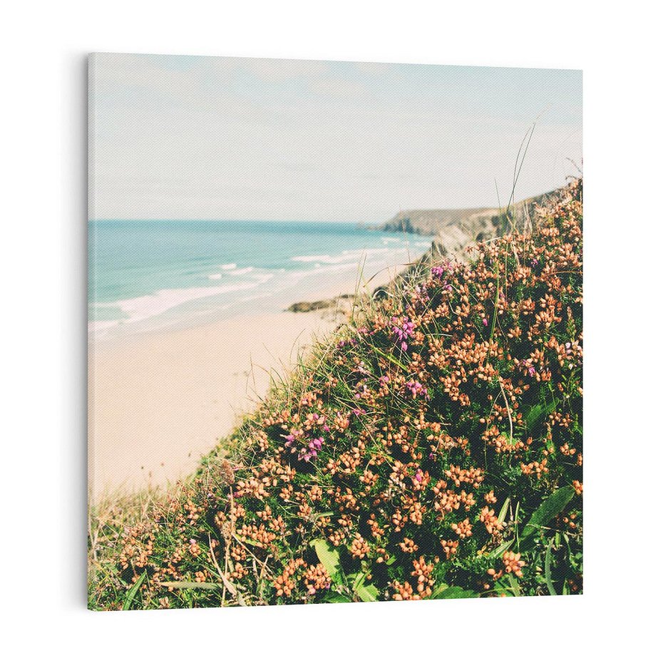 Obraz na płótnie 40x40 - Perspektywa Klifu - fotografia, ocean