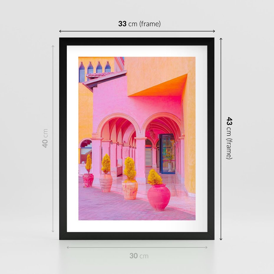 Plakat w ramie 30x40 - Marokańskie pastele - marokański, pastele - rama czarna