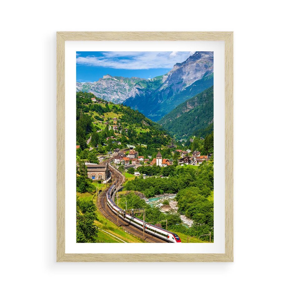 Plakat w ramie 50x70 - Magiczne Horyzonty - pejzaż, perspektywa - rama drewno