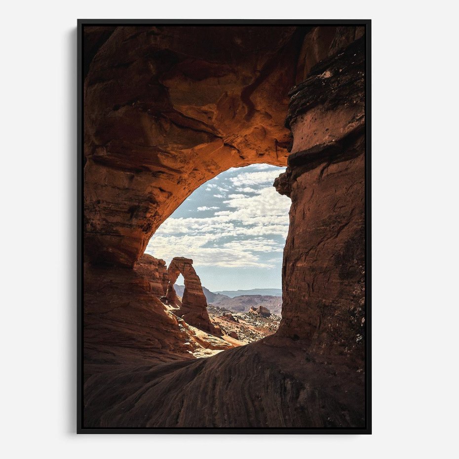 Obraz w ramie 70x100 - Magia pustynnego kanionu - pustynia, kanion - rama czarna