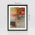 Plakat w ramie 30x40 - Abstrakcja olejna - kształty i kolory - abstrakcja, olejna - rama czarna