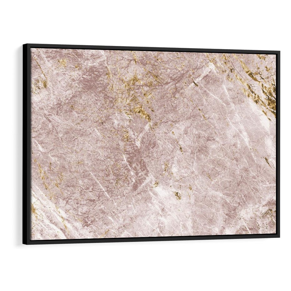 Obraz w ramie 100x70 - Wyjątkowa Stylizacja - marmur, złoto - rama czarna